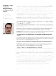 Imaging in high-radiation environments with specialised optics – Resolve Optics